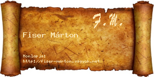 Fiser Márton névjegykártya